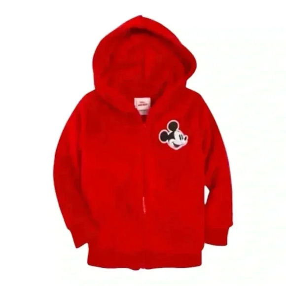 Disney Mickey Sherpa full Zip Hoodie.  Various Sizes.  New With Tags - Picture 1 of 5
